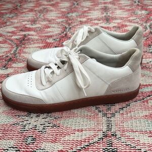 Vince White and Tan Sneakers